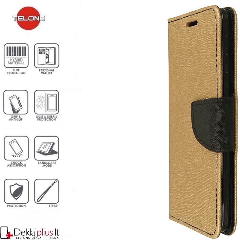 Telone fancy dėklas su skyreliais - auksinės spalvos (telefonui Xiaomi Redmi 10) Telone fancy dėklas su skyreliais - auksinės spalvos (telefonui Xiaomi Redmi 10)